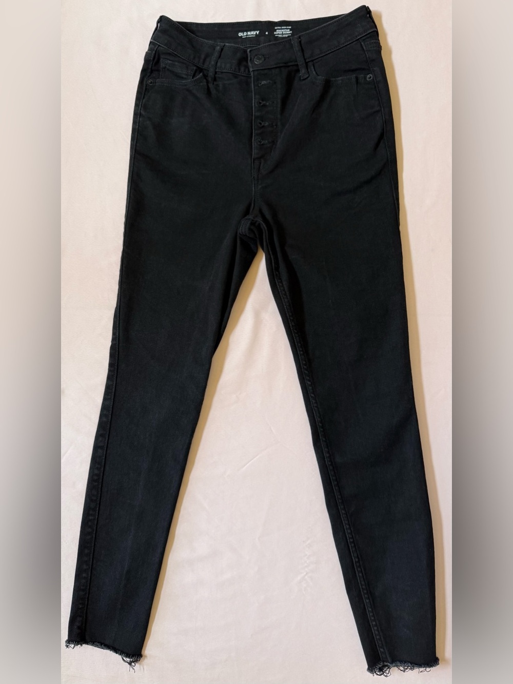 Old Navy Black Extra High Rise Rockstar Skinny Jeans-4